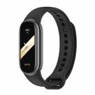 For Xiaomi Smart Band 9 / 9 NFC / 8 / 8 NFC xDfind Metal Buckle Solid Color Silicone Watch Band(Black) - 1