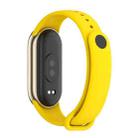 For Xiaomi Smart Band 10 / 9 / 8 xDfind Metal Buckle Solid Color Silicone Watch Band(Yellow) - 3