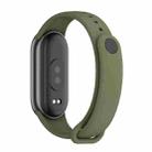 For Xiaomi Smart Band 10 / 9 / 8 xDfind Metal Buckle Solid Color Silicone Watch Band(Army Green) - 3