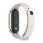 For Xiaomi Smart Band 9 / 9 NFC / 8 / 8 NFC xDfind Metal Buckle Solid Color Silicone Watch Band(Grey) - 3