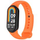 For Xiaomi Smart Band 9 / 9 NFC / 8 / 8 NFC xDfind Metal Buckle Solid Color Silicone Watch Band(Orange) - 1