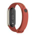 For Xiaomi Smart Band 9 / 9 NFC / 8 / 8 NFC xDfind Metal Buckle Solid Color Silicone Watch Band(Orange) - 3