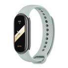 For Xiaomi Smart Band 9 / 9 NFC / 8 / 8 NFC xDfind Metal Buckle Solid Color Silicone Watch Band(Aqua) - 1