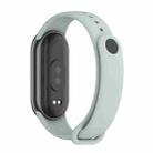 For Xiaomi Smart Band 9 / 9 NFC / 8 / 8 NFC xDfind Metal Buckle Solid Color Silicone Watch Band(Aqua) - 3