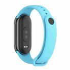For Xiaomi Smart Band 9 / 9 NFC / 8 / 8 NFC xDfind Metal Buckle Solid Color Silicone Watch Band(Sky Blue) - 3