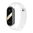 For Xiaomi Smart Band 10 / 9 / 8 xDfind Metal Buckle Solid Color Silicone Watch Band(Transparent) - 1