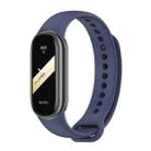 For Xiaomi Smart Band 9 / 9 NFC / 8 / 8 NFC xDfind Metal Buckle Solid Color Silicone Watch Band(Midnight Blue) - 1