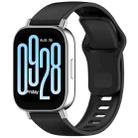For Redmi Watch 5 Active / Watch 5 Lite xDfind Solid Color Reverse Buckle Silicone Watch Band(Black) - 1