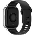 For Redmi Watch 5 Active / Watch 5 Lite xDfind Solid Color Reverse Buckle Silicone Watch Band(Black) - 2