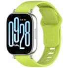 For Redmi Watch 5 Active / Watch 5 Lite xDfind Solid Color Reverse Buckle Silicone Watch Band(Lemon Green) - 1