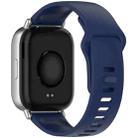 For Redmi Watch 5 Active / Watch 5 Lite xDfind Solid Color Reverse Buckle Silicone Watch Band(Dark Blue) - 2