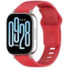 For Redmi Watch 5 Active / Watch 5 Lite xDfind Solid Color Reverse Buckle Silicone Watch Band(Red) - 1