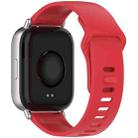 For Redmi Watch 5 Active / Watch 5 Lite xDfind Solid Color Reverse Buckle Silicone Watch Band(Red) - 2