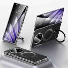 For OPPO Find N5 SULADA Top Grain Leather MagSafe Magnetic Holder Phone Case(Black) - 1