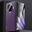 For OPPO Find N5 SULADA Frameless Top Layer Cowhide Leather Hybrid PC Phone Case(Purple) - 1