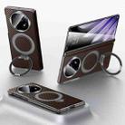 For OPPO Find N5 SULADA Kevlar Texture MagSafe Magnetic Holder Phone Case(Brown) - 1