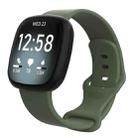 For Fitbit Versa 4 / Versa 3 / Sense2 / Sense xDfind Silicone Watch Band, Size:S(Dark Green) - 1