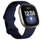 For Fitbit Versa 4 / Versa 3 / Sense2 / Sense xDfind Silicone Watch Band, Size:S(Midnight Blue) - 1