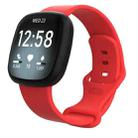 For Fitbit Versa 4 / Versa 3 / Sense2 / Sense xDfind Silicone Watch Band, Size:L(Red) - 1