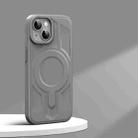 For iPhone 15 Armor MagSafe Magnetic TPU Hybrid PC Phone Case(Shallow Grey) - 1