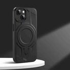 For iPhone 14  Armor MagSafe Magnetic TPU Hybrid PC Phone Case(Sagacity Black) - 1