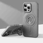 For iPhone 13 Pro Armor MagSafe TPU Hybrid PC Phone Case with Ring Holder(Shallow Grey) - 1