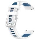 For Garmin 26mm xDfind Sports Two-Color Steel Buckle Silicone Watch Band(White+Blue) - 2