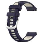 For Garmin 26mm xDfind Sports Two-Color Steel Buckle Silicone Watch Band(Midnight Blue+Starlight) - 2