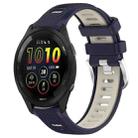 For Garmin 22mm xDfind Sports Two-Color Steel Buckle Silicone Watch Band(Midnight Blue+Starlight) - 1
