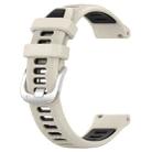 For Garmin 20mm xDfind Sports Two-Color Steel Buckle Silicone Watch Band(Starlight+Black) - 2
