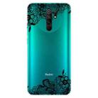 For Xiaomi Redmi 9 Coloured Drawing Pattern Highly Transparent TPU Protective Case(Lace Flower) - 1