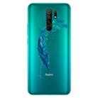 For Xiaomi Redmi 9 Coloured Drawing Pattern Highly Transparent TPU Protective Case(Feather) - 1