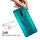 For Xiaomi Redmi 9 Coloured Drawing Pattern Highly Transparent TPU Protective Case(Feather) - 2