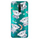 For Xiaomi Redmi 9 Coloured Drawing Pattern Highly Transparent TPU Protective Case(Koala) - 1