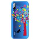 For Xiaomi Redmi 9A Coloured Drawing Pattern Highly Transparent TPU Protective Case(Tree Cat) - 1