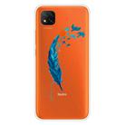 For Xiaomi Redmi 9C Coloured Drawing Pattern Highly Transparent TPU Protective Case(Feather) - 1