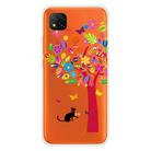 For Xiaomi Redmi 9C Coloured Drawing Pattern Highly Transparent TPU Protective Case(Tree Cat) - 1