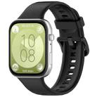 For Huawei Watch Fit 4 Pro / 4 / 3 xDfind Colorful Buckle Silicone Sports Watch Band(Black) - 1