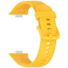 For Huawei Watch Fit3 xDfind Colorful Buckle Silicone Sports Watch Band(Yellow) - 3
