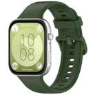 For Huawei Watch Fit3 xDfind Colorful Buckle Silicone Sports Watch Band(Army Green) - 1
