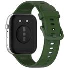 For Huawei Watch Fit3 xDfind Colorful Buckle Silicone Sports Watch Band(Army Green) - 2