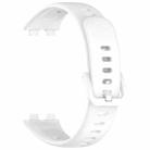 For Huawei Band 10 / 9 / 8 xDfind Nail Button Glossy Silicone Watch Band(White) - 3