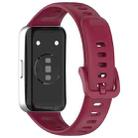 For Huawei Band 10 / 9 / 8 xDfind Nail Button Glossy Silicone Watch Band(Wine Red) - 2