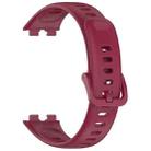 For Huawei Band 10 / 9 / 8 xDfind Nail Button Glossy Silicone Watch Band(Wine Red) - 3