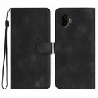For Samsung Galaxy XCover7 Pro Heart Pattern Skin Feel Leather Phone Case(Black) - 1