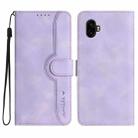 For Samsung Galaxy XCover7 Pro Heart Pattern Skin Feel Leather Phone Case(Purple) - 1