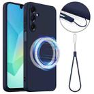 For Samsung Galaxy A25 5G Shockproof Silicone Magsafe Phone Case(Navy Blue) - 1