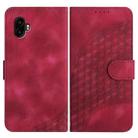 For Samsung Galaxy XCover7 Pro Elephant Head Embossed Phone Leather Case with Lanyard(Rose Red) - 1