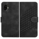 For Samsung Galaxy XCover7 Pro Elephant Head Embossed Phone Leather Case with Lanyard(Black) - 1