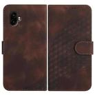 For Samsung Galaxy XCover7 Pro Elephant Head Embossed Phone Leather Case with Lanyard(Coffee) - 1